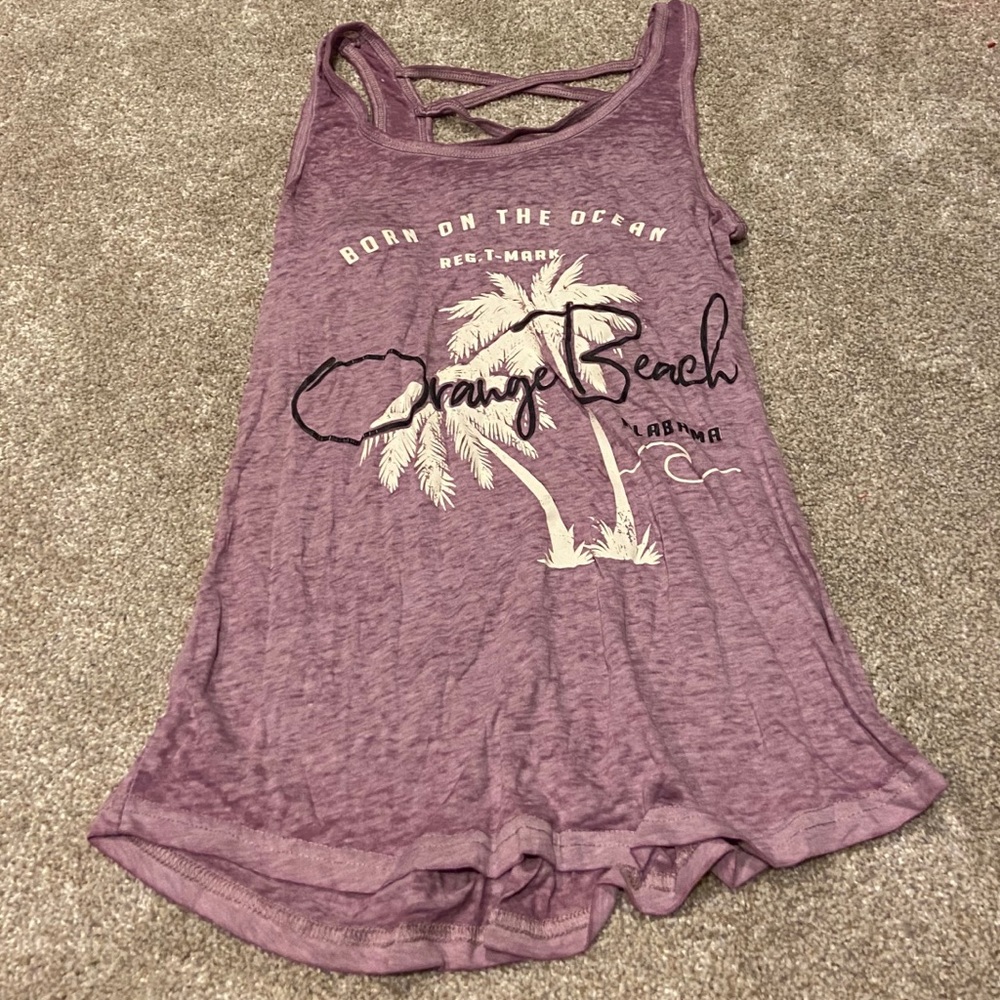 Orange Beach tank top in purple